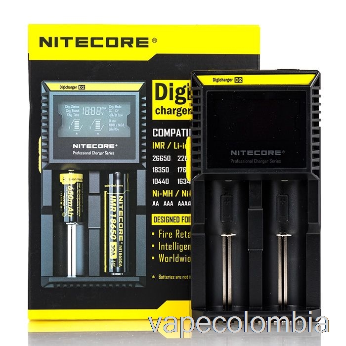 Cargador De Batería Vape Desechable Nitecore D2 (2 Bahías)