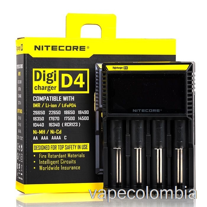 Cargador De Batería Vape Desechable Nitecore D4 (4 Bahías)
