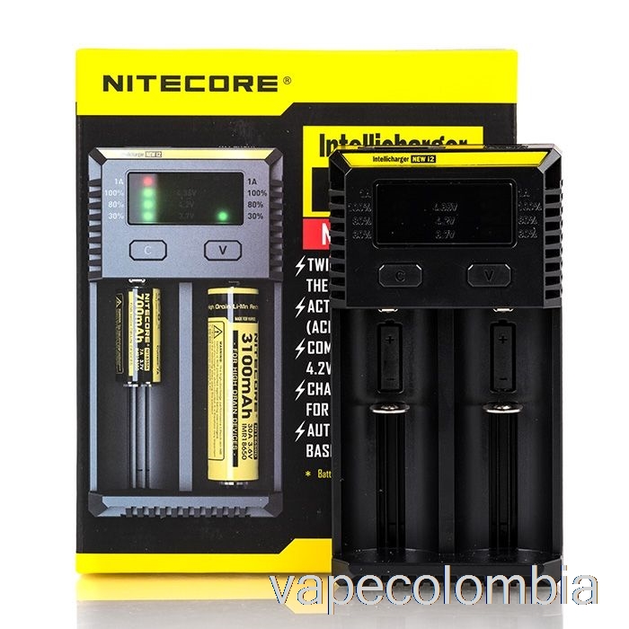 Kit Vape Completo Cargador De Batería Nitecore I2 (2 Bahías)